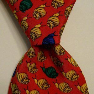 GIANNI VERSACE 100% Silk Necktie SPAIN Snails